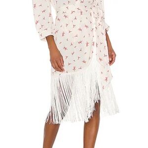 SABINA MUSAYEV Sake Skirt in Ivory Print Size Small